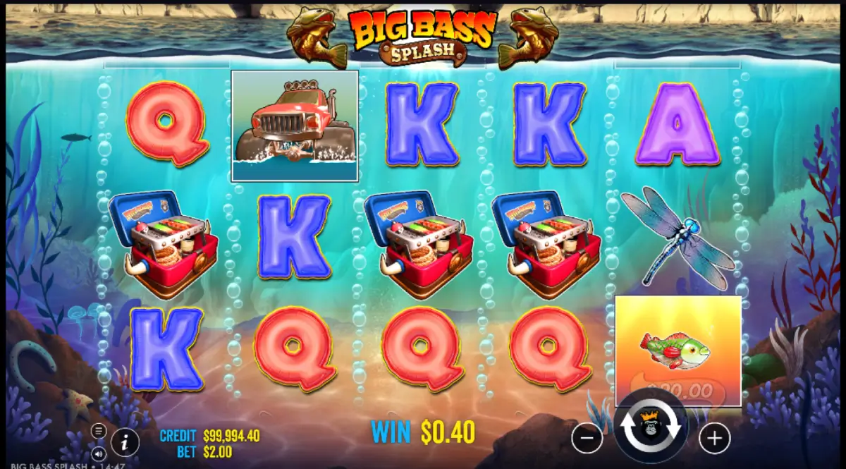 Big Bass Splash Free spin round featuring wild collectors and multiplier bar