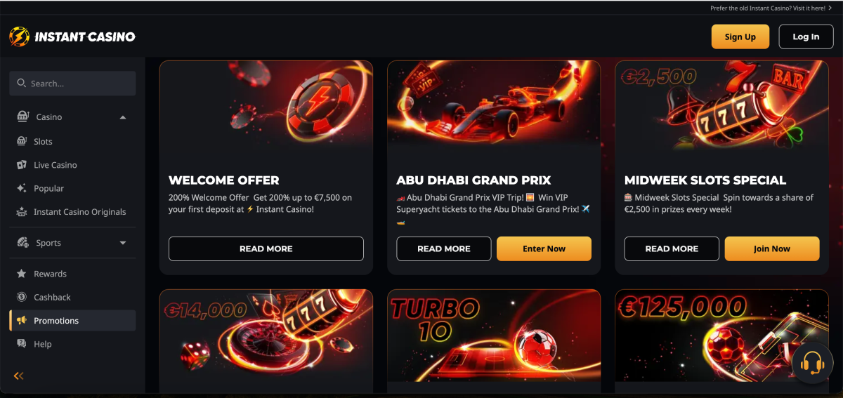 Instant Casino mobile-responsive platform displayed on smartphone and desktop browser